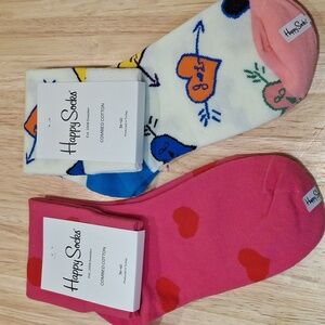 Happy Socks Bundle- Multicolor Heart & Pink Socks